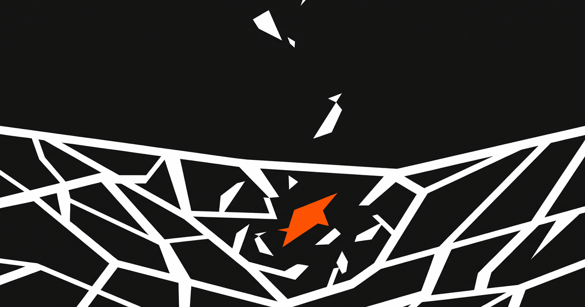 A wide net catching many shapes with one in orange, suggesting broad reach.
