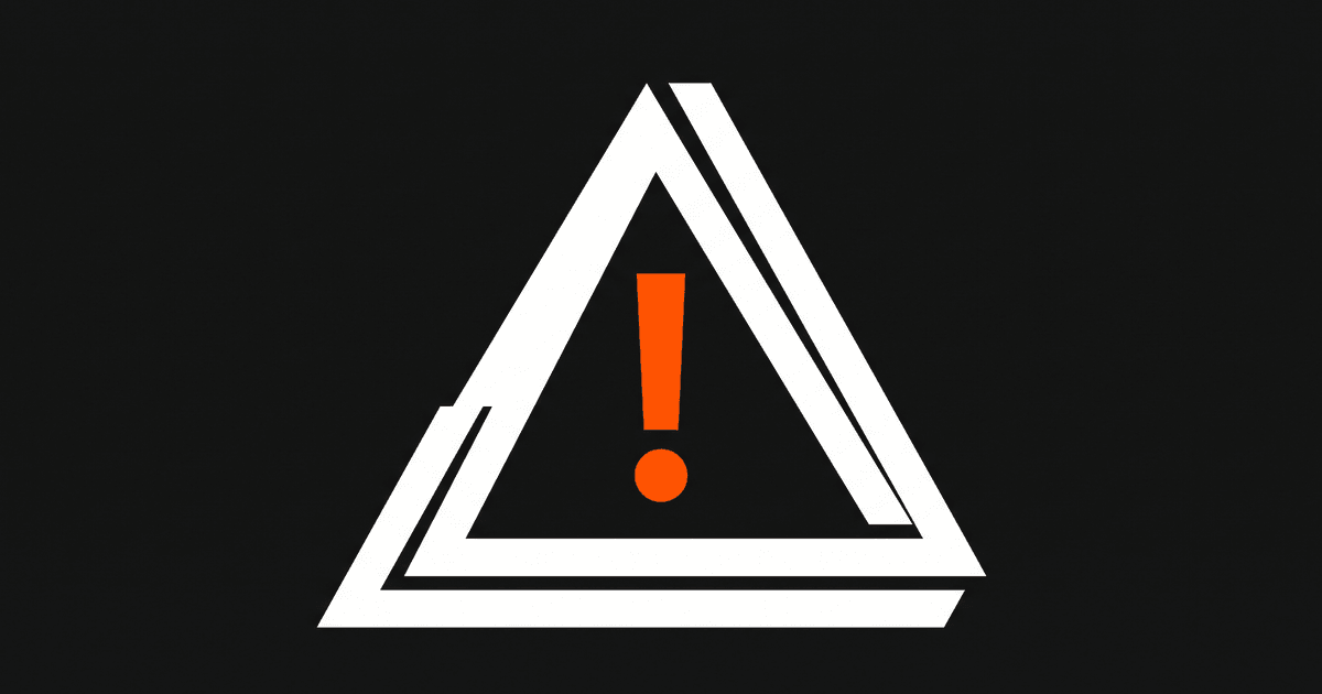 A warning triangle with an orange exclamation mark, in HOC brand style.