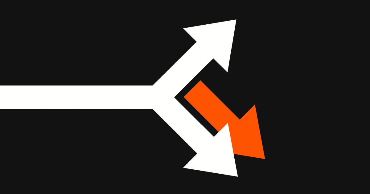An arrow branching into a second orange path, suggesting adding a new ad channel.